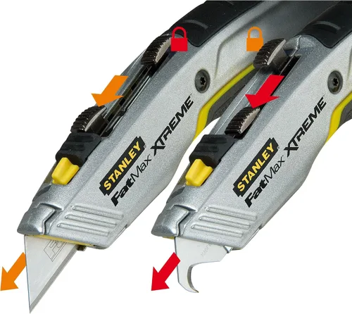 Miniatura 8 de Stanley 0-10-789 2 en 1 - Cuchillo de cierre a presión "Xtreme", color gris