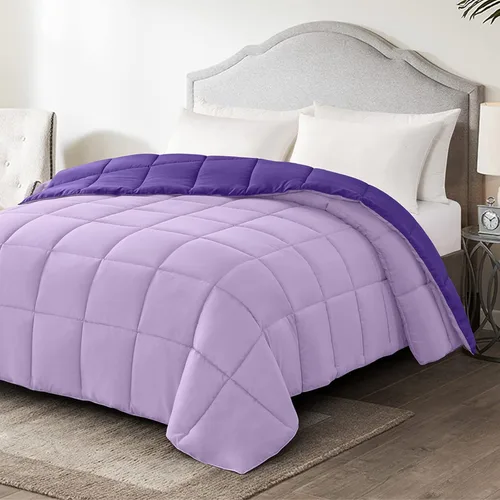 Miniatura 3 de Homelike Moment Edredón tamaño King – Inserto de edredón púrpura, relleno alternativo de plumón, cama tamaño King, ropa de cama ligera, acolchada