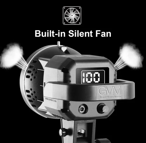 Miniatura 2 de GVM - Luz de video de 80 W, luces de estudio para fotografía, kit de iluminación Softbox con soporte Bowens, temperatura de color CRI97+ 5600K, caja