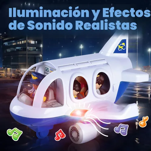 Miniatura 5 de Juguetes de avión PLAY para niños - Juguetes de avión para niños pequeños, aviones de viaje para niños de 2 años en adelante con figuras pequeñas