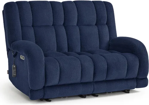 MCombo 64.6" Oversized Reclining Loveseat with Heat and Massage, Zero Gravity Recliner Loveseat Sofa with Adjustable Headrest and Dual USB Charging