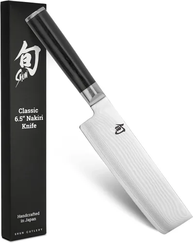 Miniatura 8 de Cuchillo Nakiri Shun Classic Blonde de 6.5", Cuchillo Japonés para Verduras Hecho a Mano, Núcleo VG-MAX con Revestimiento de Acero Inoxidable Rubio