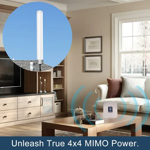 Miniatura 3 de 5G 4G 4x4 MIMO - Kit de antena externa de banda ancha para exteriores, antena omnidireccional de alta ganancia con cable de 32 pies para enrutador