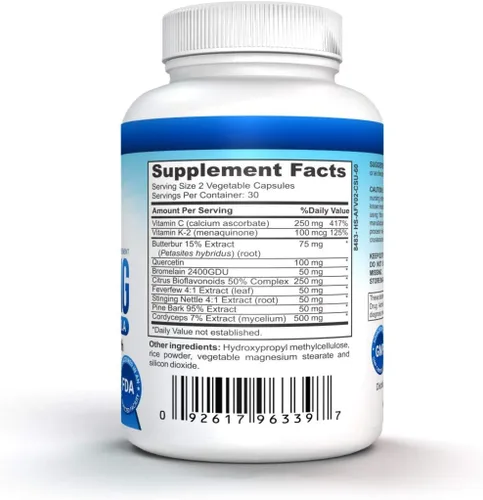 Miniatura 5 de White Lung by NutraPro - Limpieza y desintoxicación pulmonar. Apoya la salud pulmonar. Apoya la salud respiratoria. 60 cápsulas, fabricado