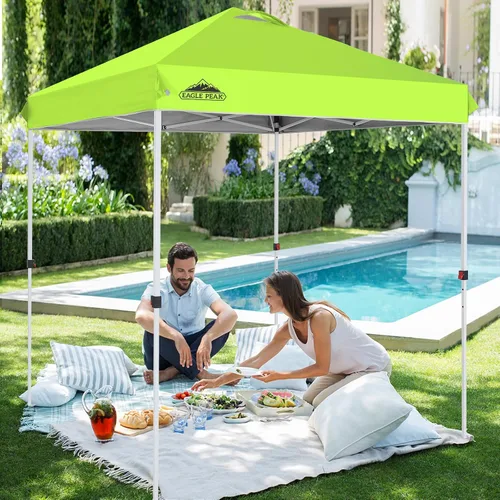 Miniatura 175 de EAGLE PEAK Tienda de campaña desplegable con bolsa de transporte con ruedas, 8 estacas, 4 cuerdas, 4 bolsas de peso, toldo de tienda de campaña