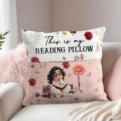 Miniatura 3 de ENCYCOM Almohada de bolsillo personalizada para lectura de libros, almohadas de lectura personalizadas con nombre, regalo único para niñas, mujeres