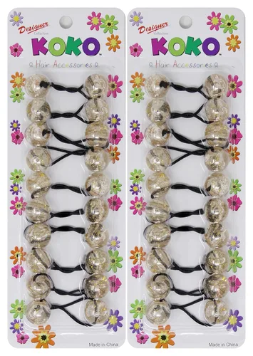 KOKO - Priemum - 20 ligas elásticas para el pelo de burbujas de 0.709 in. Accesorios elásticos coloridos para bebés, niños, niñas, mujeres de todas