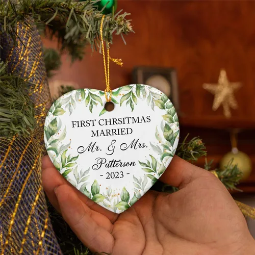 Miniatura 3 de Cat's First Christmas 2023 - Adorno personalizado de gatito, adorno de Navidad de cerámica personalizado con nombre de gato para gato, mamá y papá
