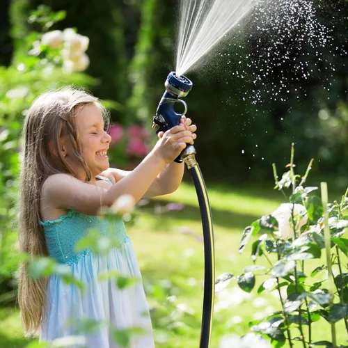 Miniatura 6 de Solution4Patio - Manguera de jardín larga negra de 3/4 pulgadas x 50 pies, tubo de agua resistente, duradero, flexible, ligero, extremos de aluminio