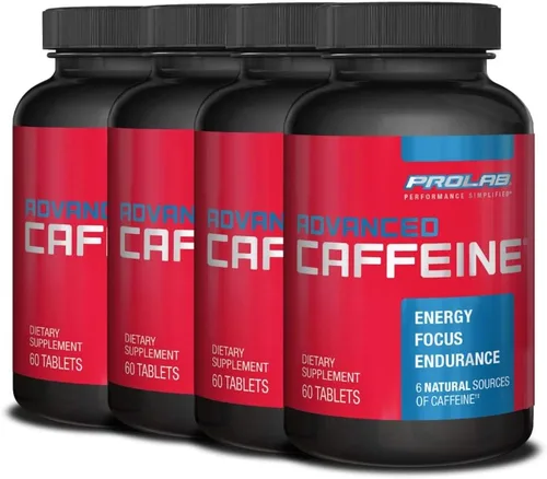 Miniatura 8 de ProLab Nutrition Advanced Caffeine 200 mg, tabletas de cafeína natural de acción rápida con extracto de té verde, energía limpia, enfoque mental