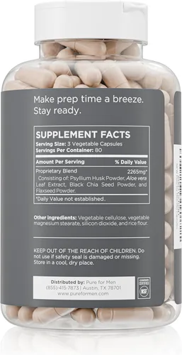 Miniatura 2 de Pure for Men Suplemento de Fibra Original para Mantener la Limpieza y Estar Listo Ayuda a Promover la Regularidad Digestiva Cáscara de Psyllium