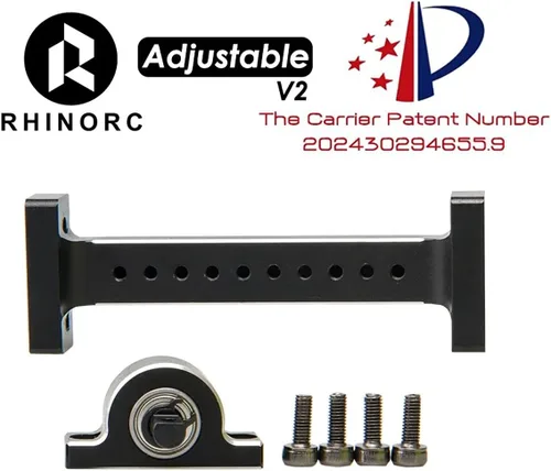 Miniatura 3 de RhinoCrawler - Viga de suspensión a control remoto, puente de soporte RC, eje de eje de transmisión extensible de metal para 1/10 Axial SCX10