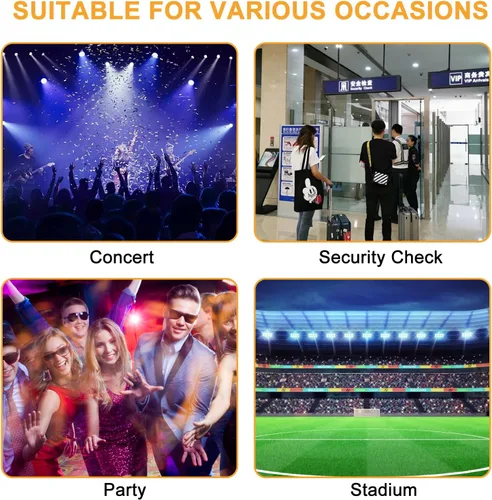 Miniatura 7 de Bolsa transparente para eventos en estadios bolsa transparente con correas ajustables para conciertos de trabajo, viajes, solo un bolsillo