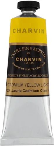 Miniatura 35 de Charvin Pintura acrílica profesional extrafina – verde absenta, tubo de 2.1 fl oz, pigmentos de triple fresado, resistente a la luz, pinturas