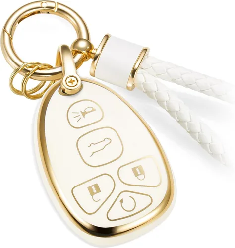 Miniatura 61 de Funda para Llavero Mercedes con Llavero de Cuerda Trenzada de Metal, Funda de Llave Suave Mejorada para Carcasa de Llavero Remoto Inteligente Sin