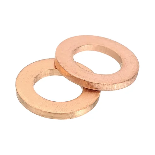 Miniatura 21 de uxcell Arandela Plana M6, 50 Piezas Arandelas de Anillo Plano de Cobre de 12mm de Diámetro Exterior Junta de Sellado de Metal para Tornillos, Pernos