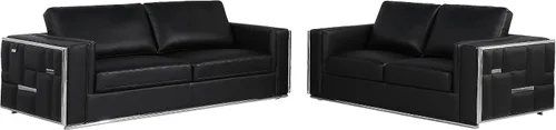 Miniatura 23 de Blackjack Furniture Catania - Moderno juego de sofá de cuero italiano de grano superior para sala de estar con marco de madera dura secada al horno