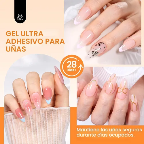 Miniatura 2 de Beetles - Gel adhesivo para uñas sin manos, 20 g de gel adhesivo sólido Tipex para extensión de uñas acrílicas, uñas a presión, arte de uñas 3D, UV