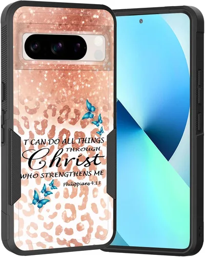 Miniatura 99 de Funda para Pixel 6A, Híbrida de Doble Capa de Servicio Pesado Resistente a Prueba de Golpes PC Duro + Funda Protectora de Silicona Suave para Google