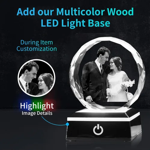 Miniatura 3 de KSHS Regalos personalizados para mujeres, esposa, hombres, ella, él. Grandes manualidades de cristal personalizadas con tu propia foto, marco