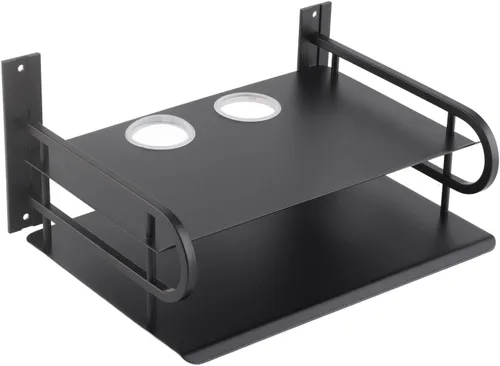 Estante de montaje en pared, estante flotante de pared de doble capa, estante de caja de TV, estante montado en la pared, router DVD cable caja