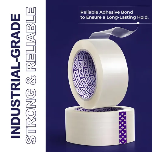 Miniatura 7 de Cinta de embalaje transparente de 2 milésimas de pulgada de grosor – 6 cintas de embalaje resistentes – 110 yardas de longitud, 660 yardas en total