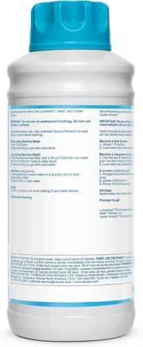Miniatura 2 de Nikwax Sports Refresh Detergente líquido desodorante para ropa deportiva. Elimina y evita la acumulación de olores y manchas en ropa deportiva, ropa