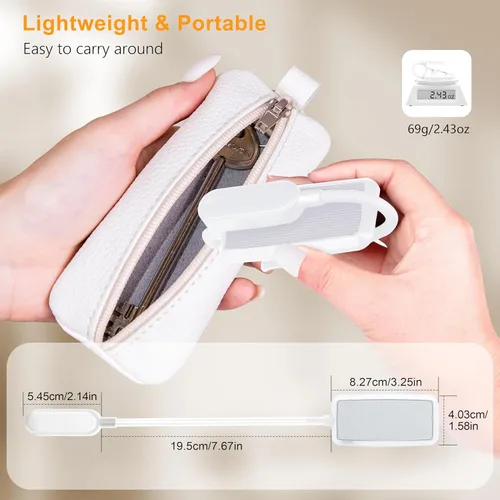 Miniatura 8 de Gritin Luz de libro recargable de 16 LED para leer en la cama, cuidado de los ojos, 3 temperaturas de color, brillo de atenuación continua, 80 horas