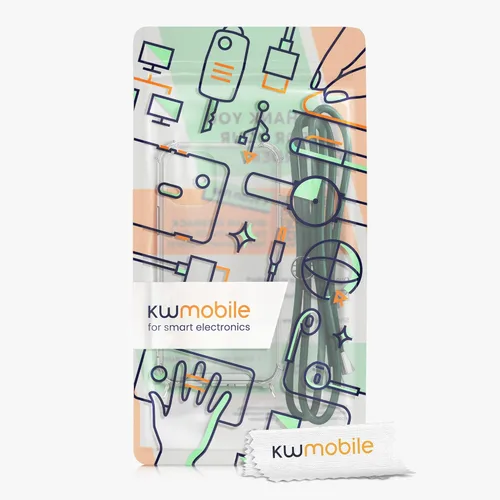 Miniatura 7 de kwmobile Funda cruzada compatible con Apple iPhone 12 Pro Max, funda transparente de TPU con correa de cable, color verde oscuro/transparente