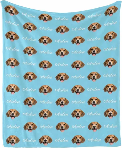 Manta personalizada con foto de perro, mantas con imagen personalizada para amantes de los perros, manta personalizada para regalos con mis propias
