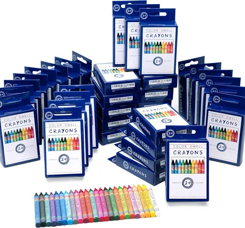 Miniatura 13 de Color Swell Paquete de 24 crayones – no tóxicos, ideales para niños, estudiantes, adultos y actividades en el aula