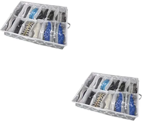 Miniatura 14 de Home Basics Almacenamiento de armario no tejido Arabesque (2, 6 estantes colgantes organizador de armario)