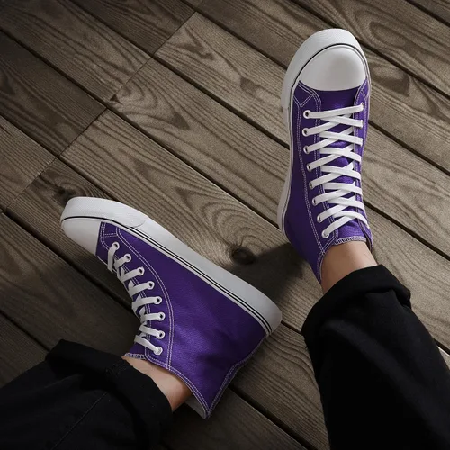 Miniatura 28 de ZGR Tenis de lona para hombre, con cordones, clásicos, casuales, para caminar