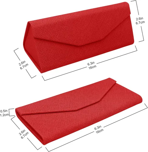 Miniatura 84 de Real Sic Funda para lentes de sol para hombres y mujeres, soporte magnético plegable para lentes de sol, inspirado en el color sólido