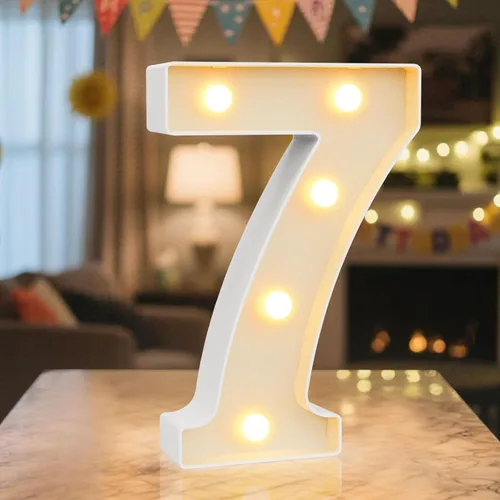 Miniatura 9 de Letrero de números con luz LED de marquesina, letrero de números de cumpleaños iluminado para decoración de fiesta de cumpleaños, pared de bar