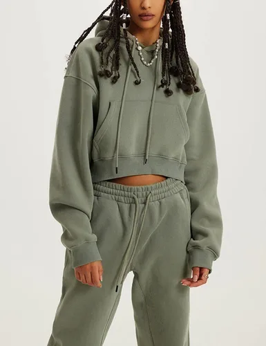Miniatura 2 de Kissonic Conjunto deportivo de forro polar para mujer, 2 piezas, sudadera con capucha y pantalones deportivos