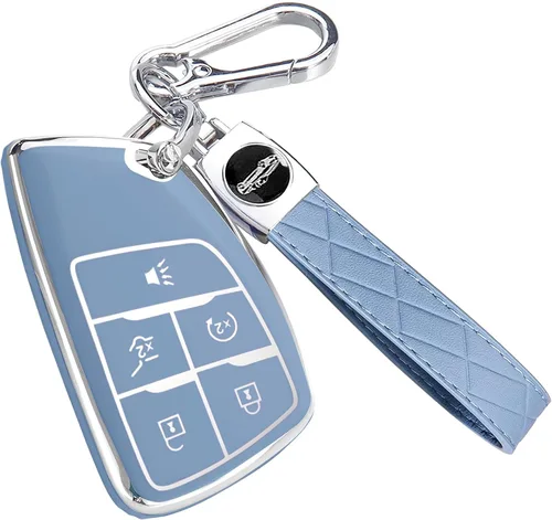 Miniatura 17 de Funda para llavero Chevy con llavero, funda de TPU suave para Colorado Equinox Silverado, para GMC Canyon Sierra Remote Smart Key Holder
