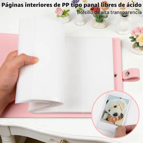 Miniatura 7 de Ruibytree Álbum de fotos de 320 bolsillos para cámara instantánea Fujifilm Instax Mini LiPlay 12 11 9 8 40 41 99 Evo 7S, cubierta de piel sintética
