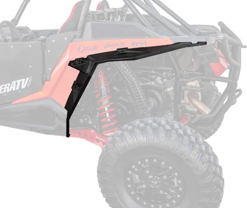SuperATV Guardabarros traseros para guardabarros trasero para Polaris RZR XP Turbo 2016+ / 4 Turbo /2018+ Turbo S/2019+ 4 Turbo S | Durabilidad