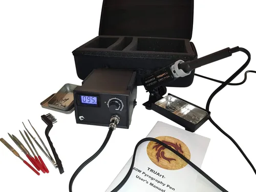Miniatura 4 de Herramienta profesional que quema madera de 60 W con control de temperatura digital y 20 puntas