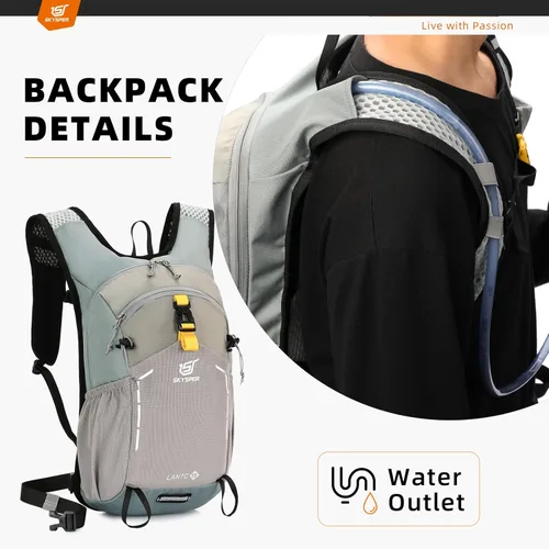 Miniatura 5 de SKYSPER Mochila de senderismo pequeña – Mochila de viaje de 15 L, ligera, resistente al agua, mochilas de senderismo para mujeres y hombres