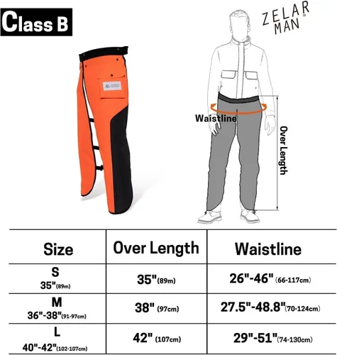 Miniatura 5 de Chaparreras para motosierra con delantal de 8 capas para hombres/mujeres leñadores trabajadores forestales pantalones protectores para motosierra