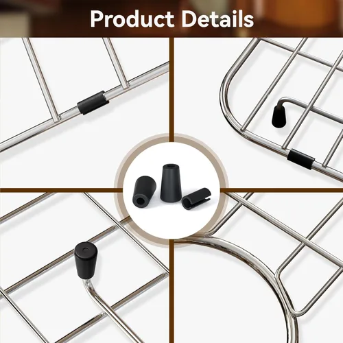 Miniatura 5 de Rejilla de fregadero de 18" x 12-1/2", rejillas de fregadero de acero inoxidable para la parte inferior de fregaderos de cocina, drenaje centrado