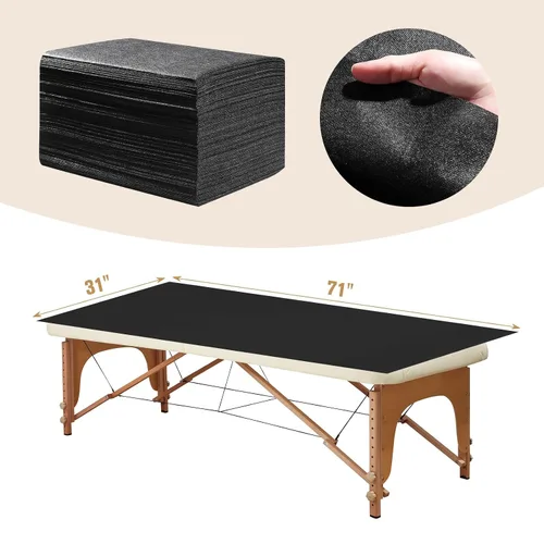Miniatura 5 de Sábanas desechables de 31 x 71 pulgadas, gruesas, impermeables, de tela no tejida, para mesa de masaje, protector transpirable para terapia