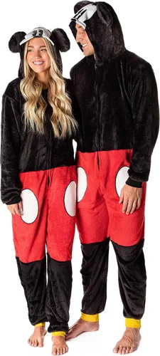 Miniatura 3 de Disney Mickey Mouse Super Minky - Disfraz con capucha para adultos traje de unión ropa de dormir Multicolorido