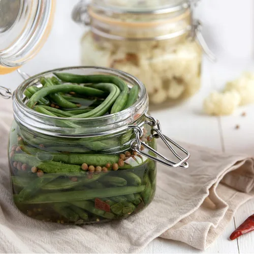 Miniatura 6 de Tarros de vidrio con tapas, tarros de almacenamiento de alimentos de 16 onzas con tapas herméticas a prueba de fugas, tarros de cocina