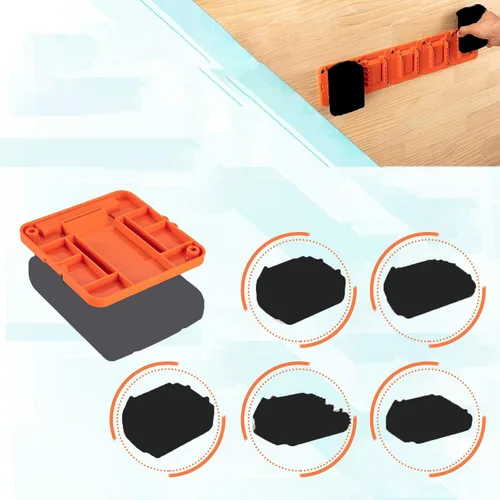 Miniatura 4 de Crivnhar Soporte de montaje de batería compatible con baterías Black+Decker de 20 V, soporte de pared para LBXR20 LB20 LBX20, organiza Paquete de 5