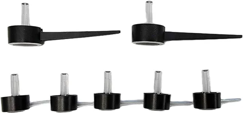 Miniatura 3 de Tanin Auto Electronix - Agujas azul cielo con base negra y cromada para Chevrolet Silverado, Tahoe y GMC Sierra (7 unidades)