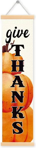 Miniatura 15 de Pancartas con texto en inglés «Happy Fall Y'all», pancarta de otoño para exteriores, decoración de cosecha de calabaza, decoraciones de Acción