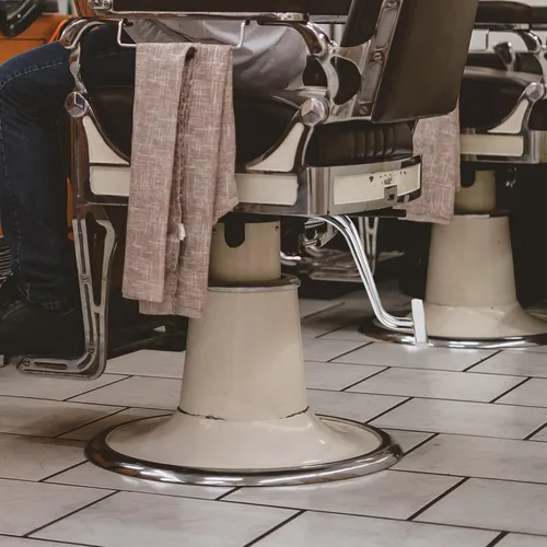 Miniatura 9 de DOITOOL Silla de salón Reposapiés de acero inoxidable para silla de salón Pedal de peluquería Reposapiés Soporte de trípode de repuesto